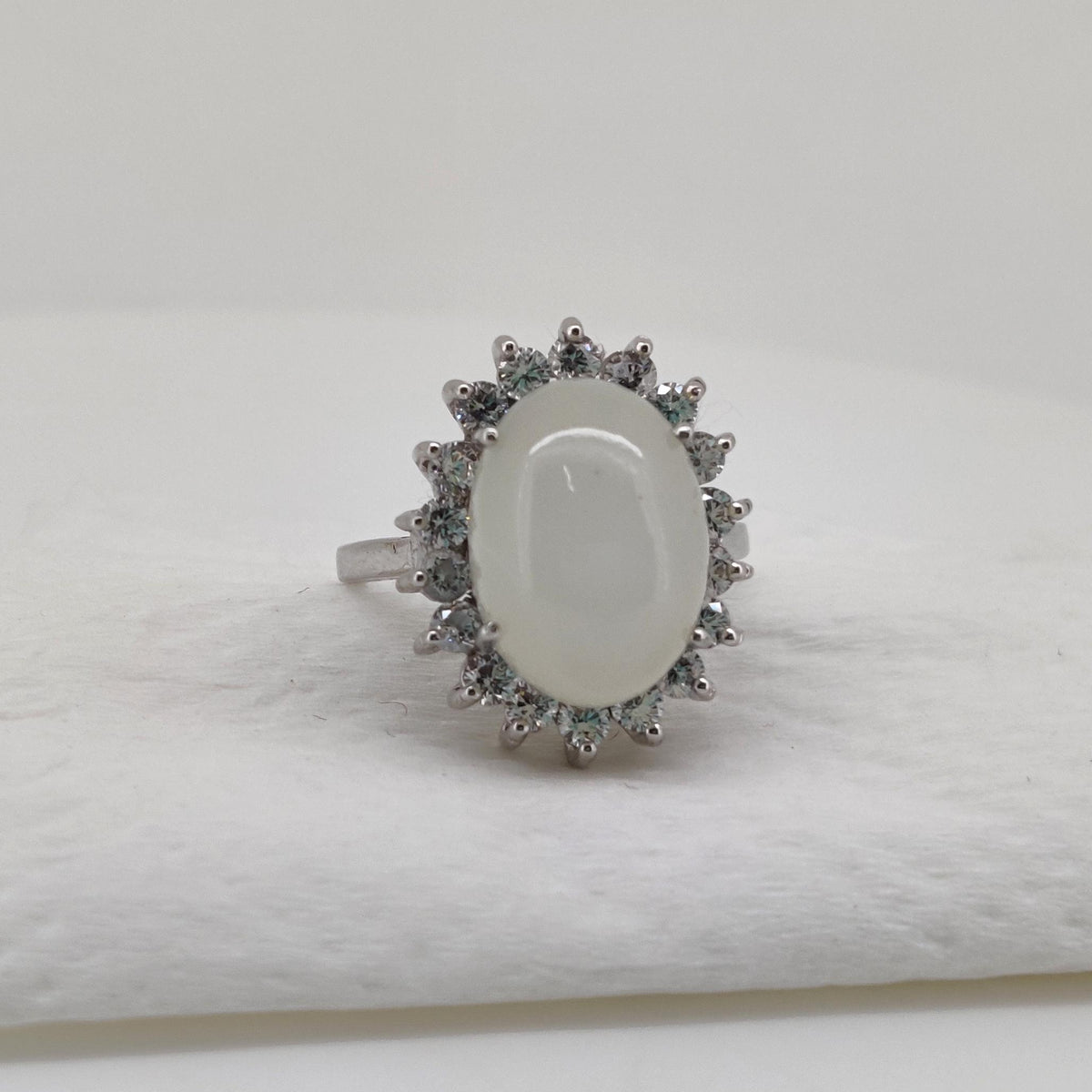 Handmade Moonstone Sterling Silver Ring: Oval Gemstone Christmas Gift