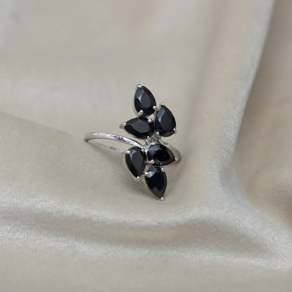 Black Onyx Sterling Silver Handmade Gemstone Ring Christmas Gift For Her