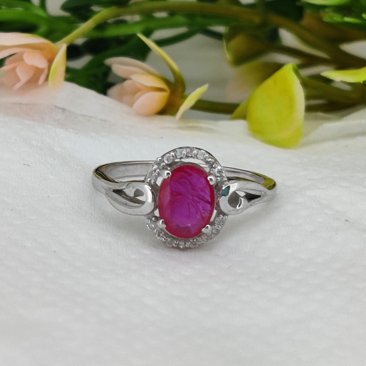 Natural Ruby Ring 925 Sterling Silver Gemstone Stacking Band, Ruby Jewelry, July Birthstone Gift