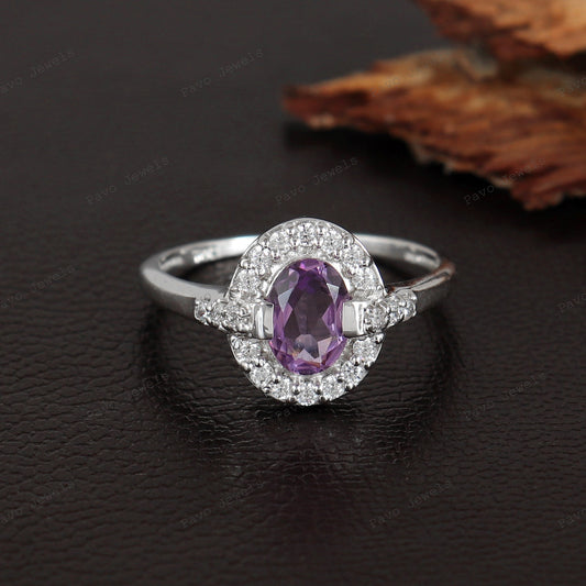 Natural Amethyst - Garnet - Citrine - Blue Topaz Ring, Statement Serling Silver Jewelry