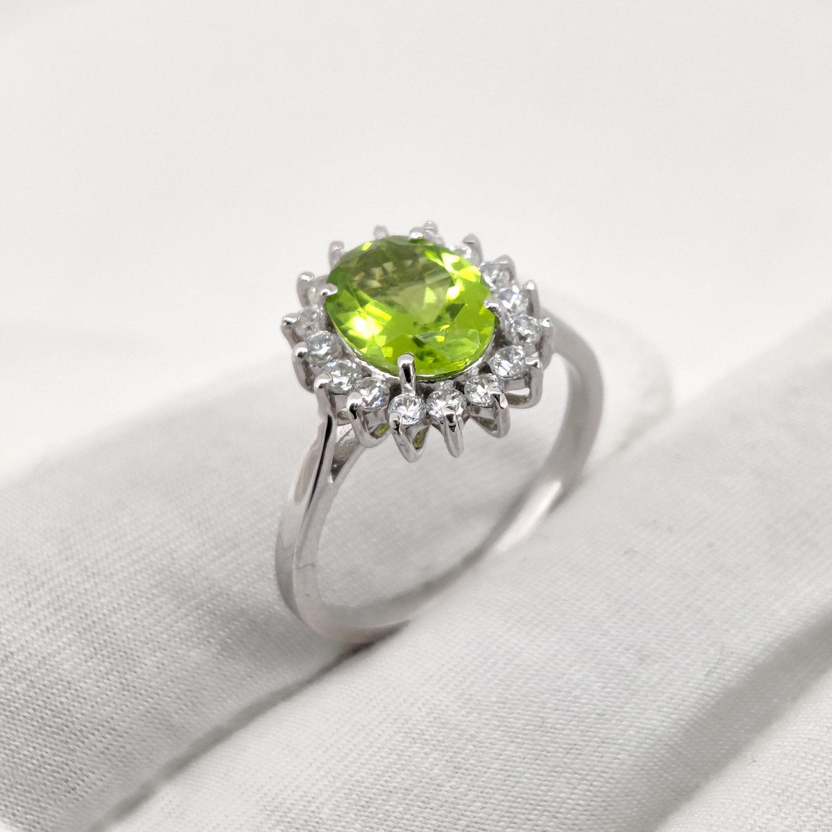 Handmade Peridot Statement Ring 925 Sterling Silver Birthday Gift