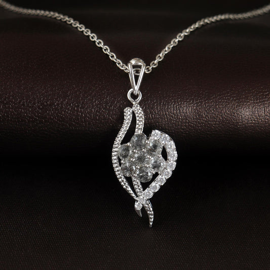 Black Rutile Flower Pendant: Sterling Silver Gemstone Jewelry