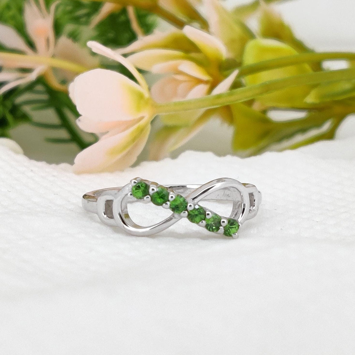 Natural Tsavorite Ring 925 Sterling Silver, Handmade Green Gemstone Jewelry, Gifts For Her