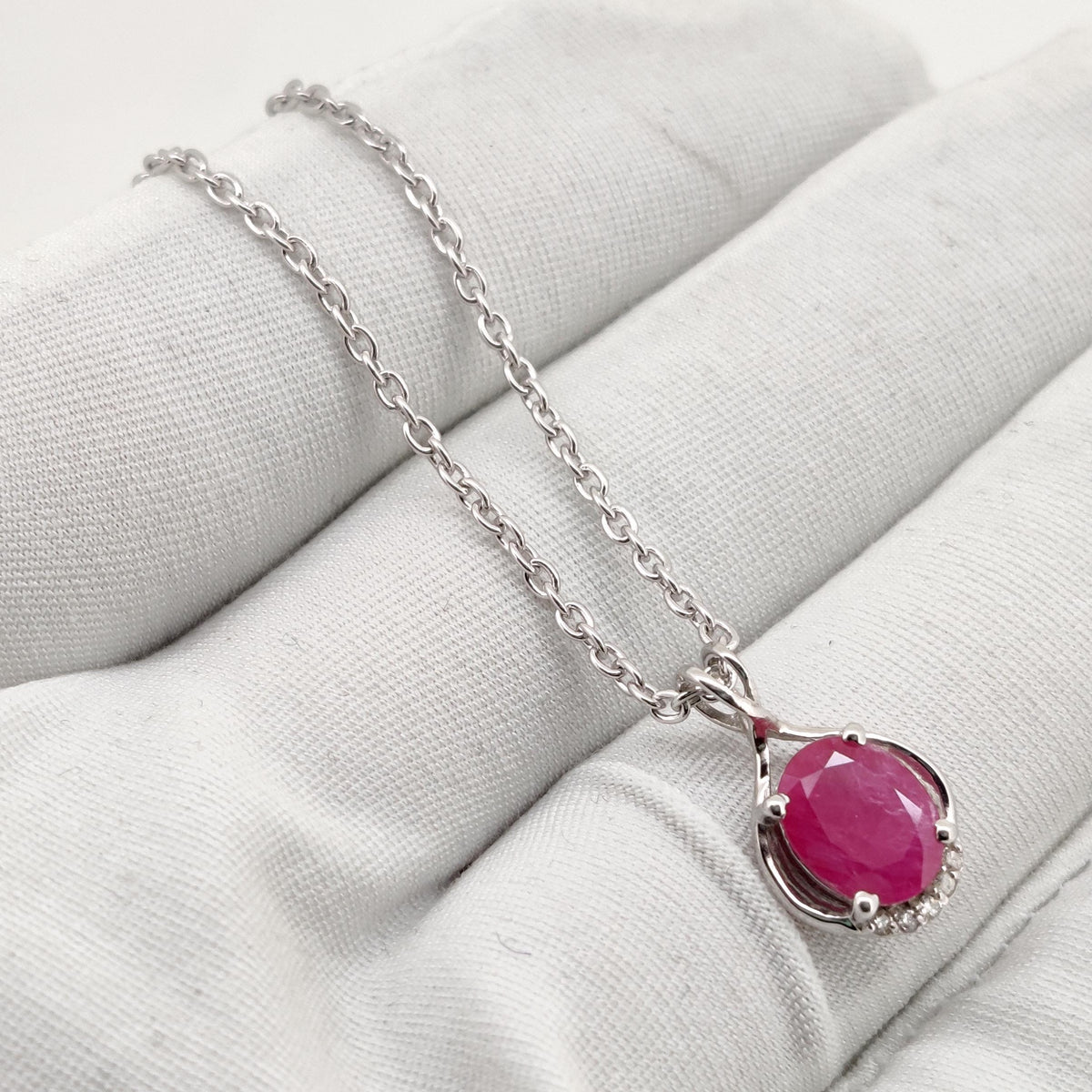 Natural Ruby Pendant-925 Sterling Silver-July Birthstone-Handmade Gemstone Jewelry-Anniversary Gift