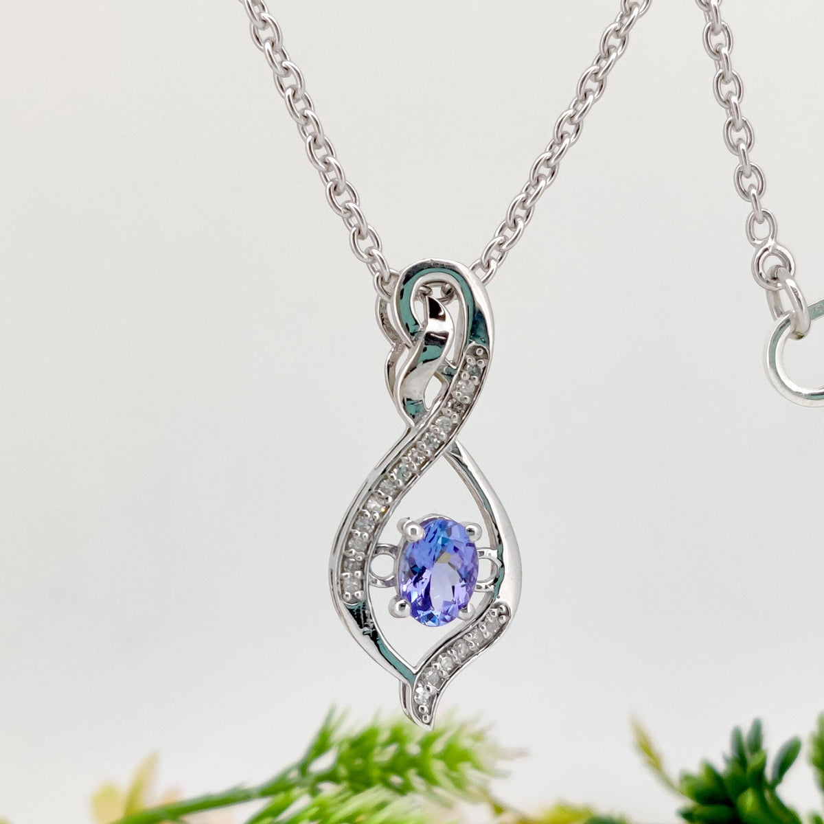 Natural Tanzanite Pendant, Handmade Women's Jewelry Silver, December Birthstone, Anniversary Gift for her