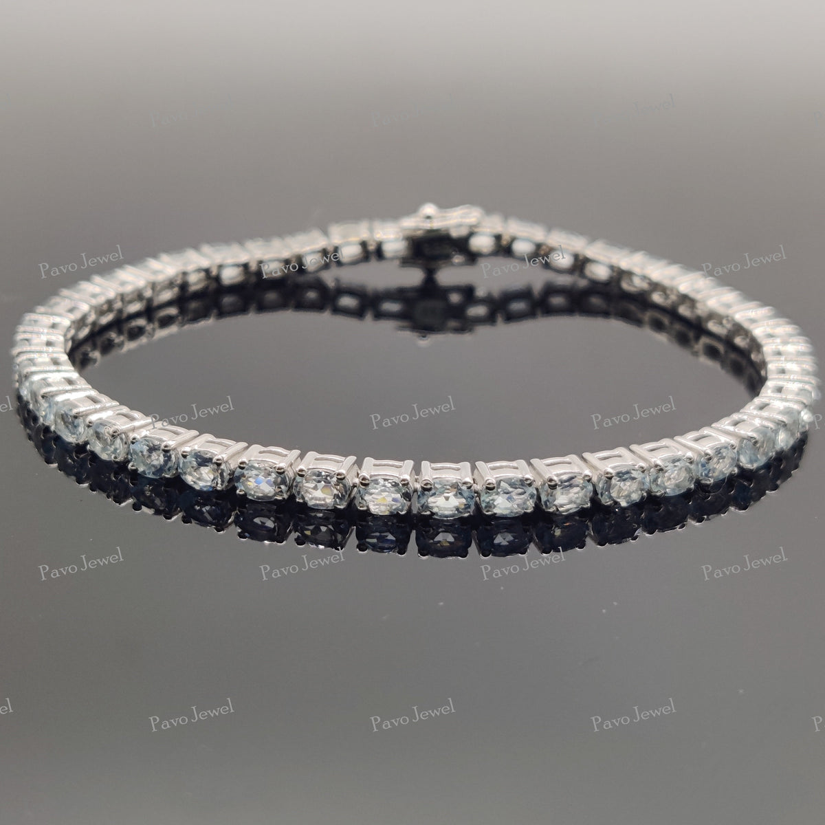 Aquamarine Bracelets, 925 Sterling Silver, Handmade Gemstone Jewelry