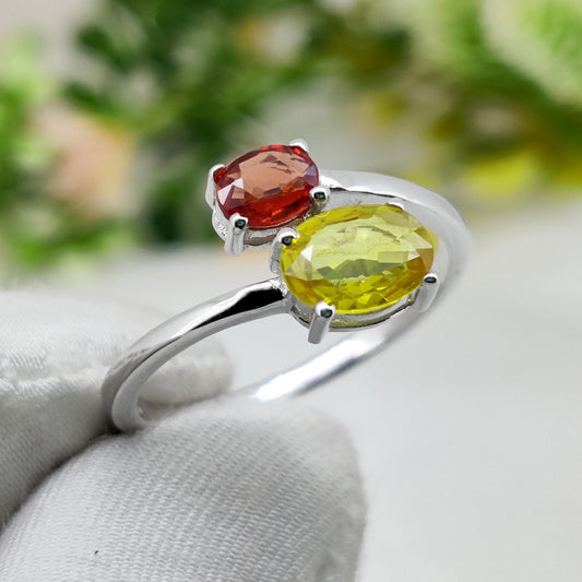 Multi Sapphire Sterling Silver Ring, Sapphire Jewelry, September  Birthstone, Gifts For Her
