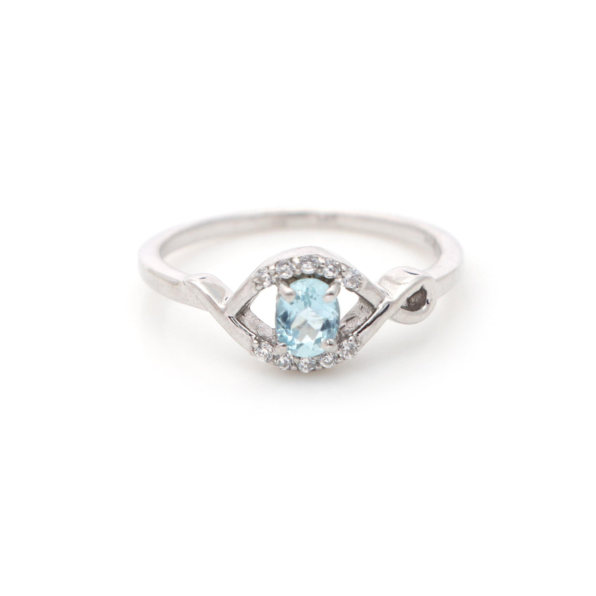 Blue Topaz Sterling Silver Ring: December Birthstone Jewelry