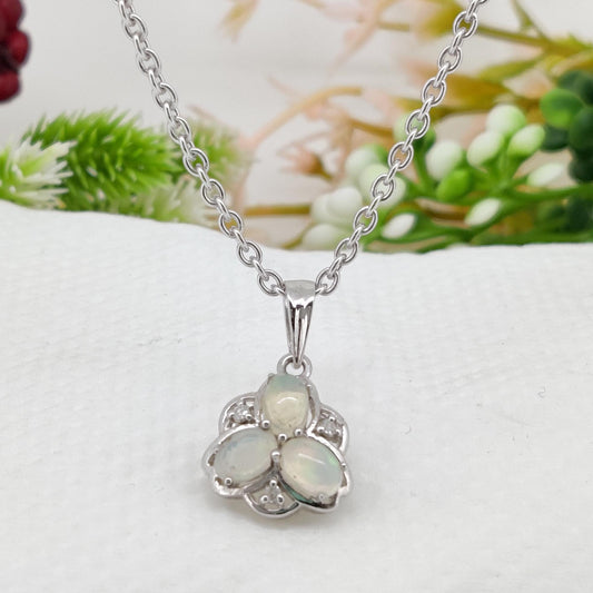 Handmade Opal Pendant-925 Sterling Silver-October Birthstone-Gift for Anniversary