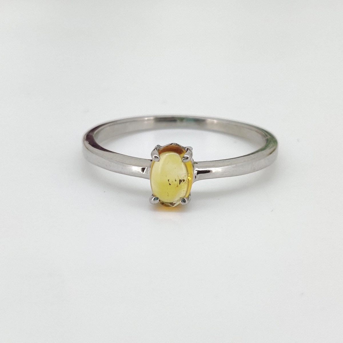 6x4mm Oval Citrine Ring, November Birthstone, 925 Sterling Silver, Natural Gemstone Jewelry, Promise Ring