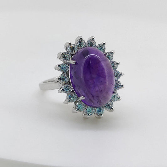 Handmade Amethyst Sterling Silver Ring: February Birthstone Christmas gift