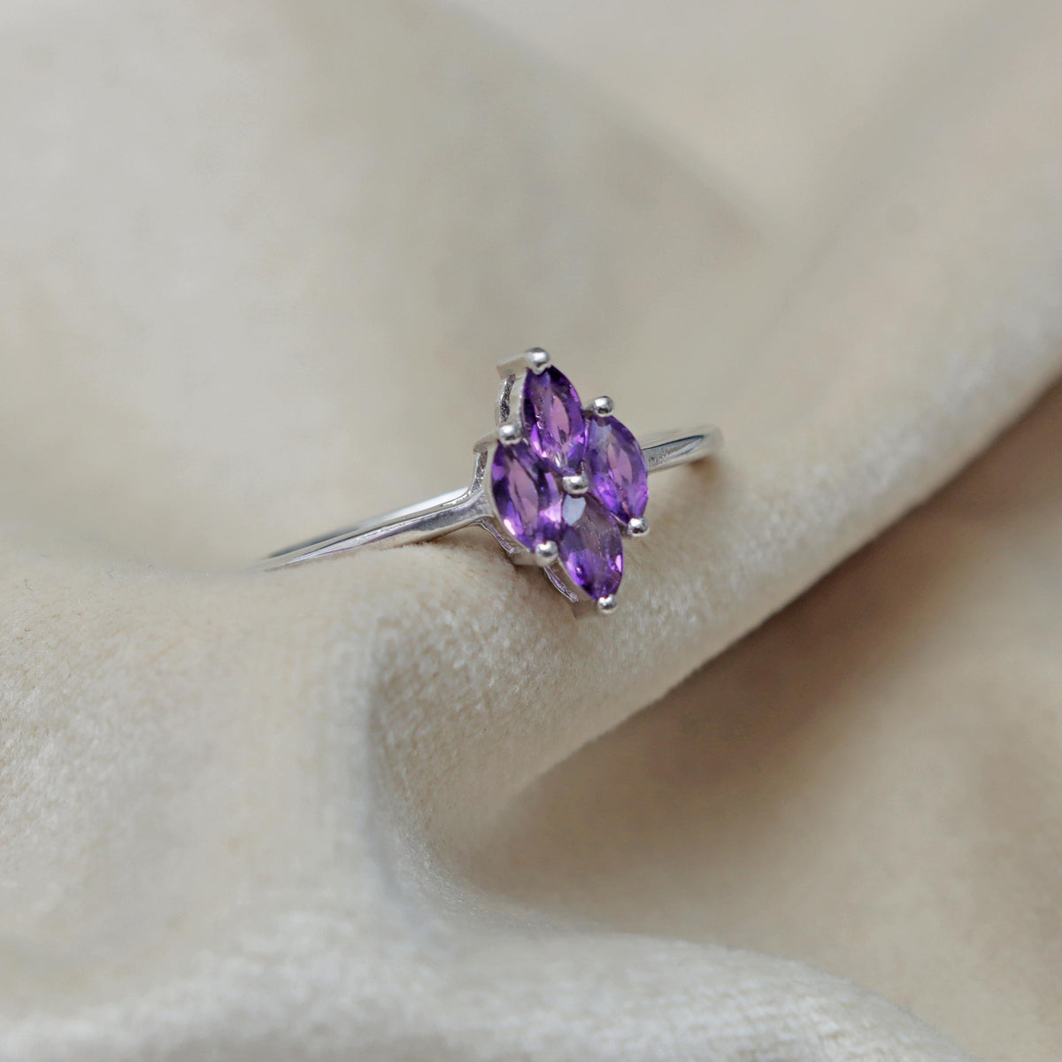 Amethyst Ring | 925 Sterling Silver | Handmade Boho Jewelry | Natural Gemstone Ring | Gift for Her