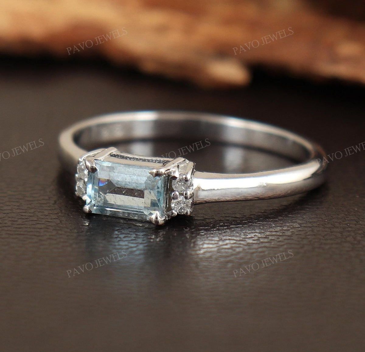 Aquamarine, Sapphire, Emerald, Tanzanite Silver Handmade Gemstone Ring