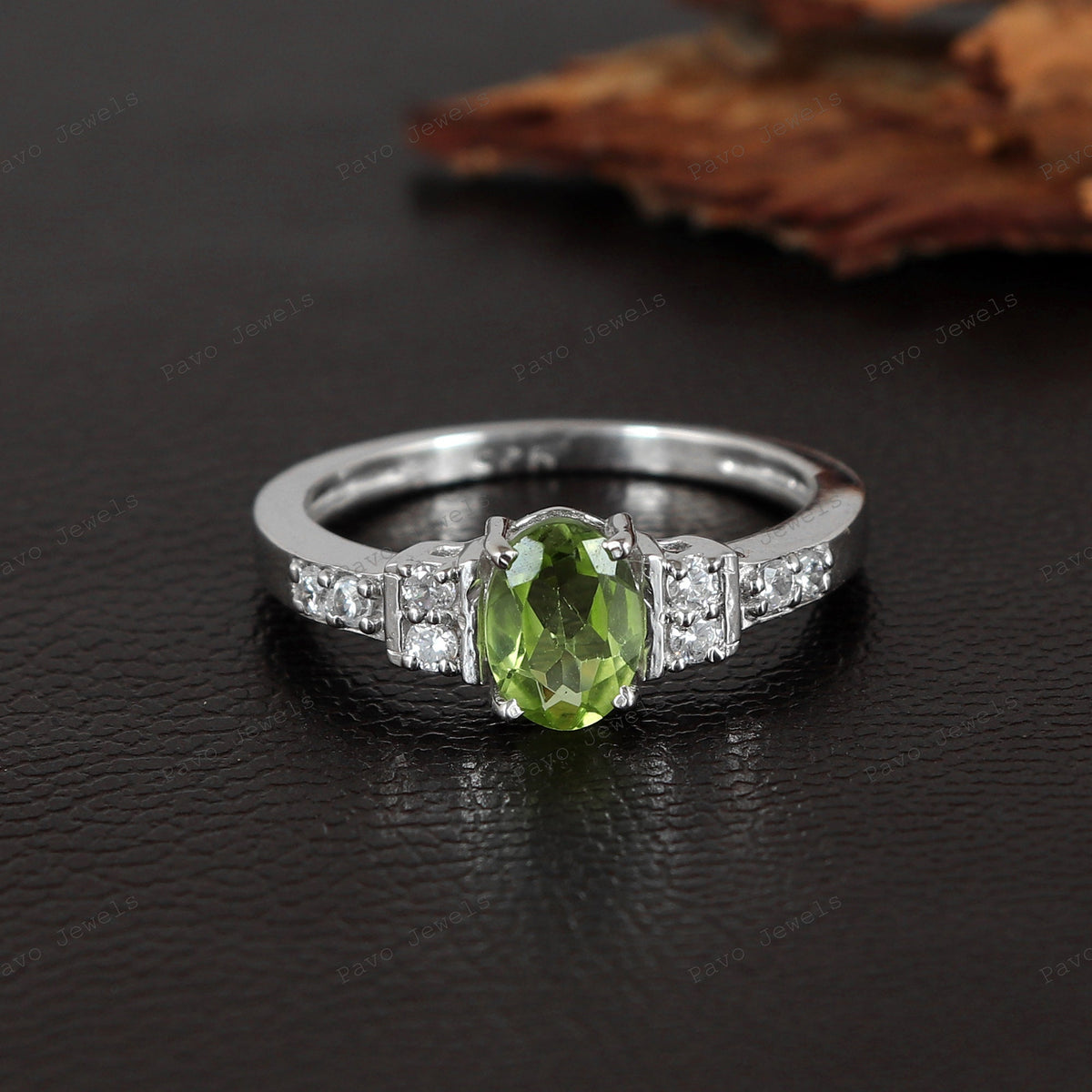 Faceted Peridot Ring: Handmade Sterling Silver August Birthstone