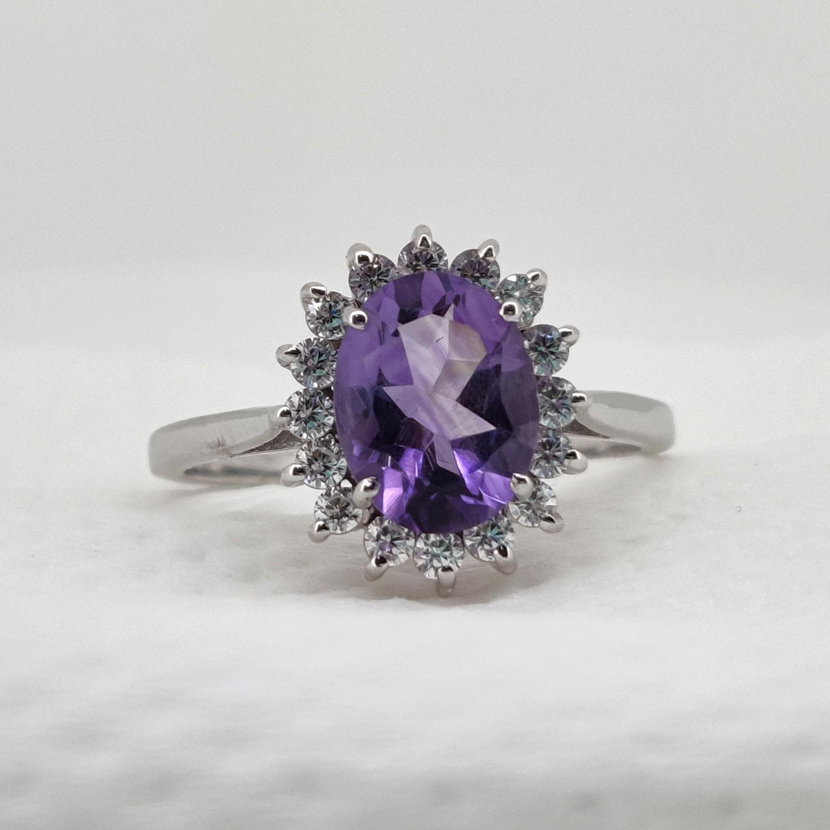 Handmade Amethyst Ring Sterling Silver: February Birthstone, Statement Ring
