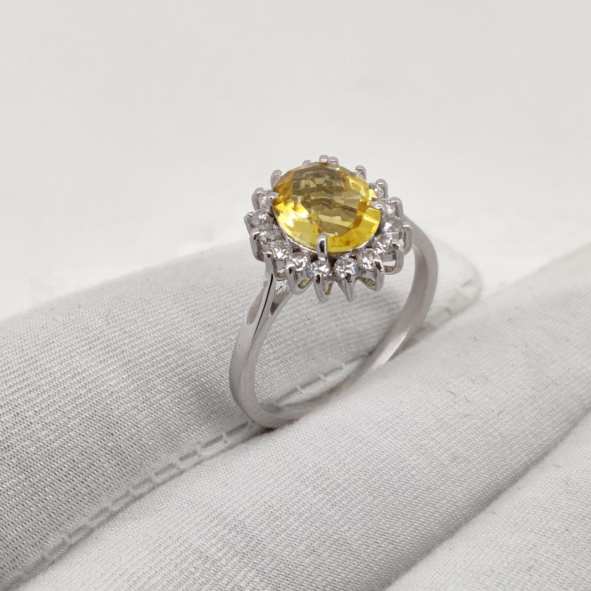 Citrine Ring Sterling Silver Birthstone Unique Handmade Gifts for Women