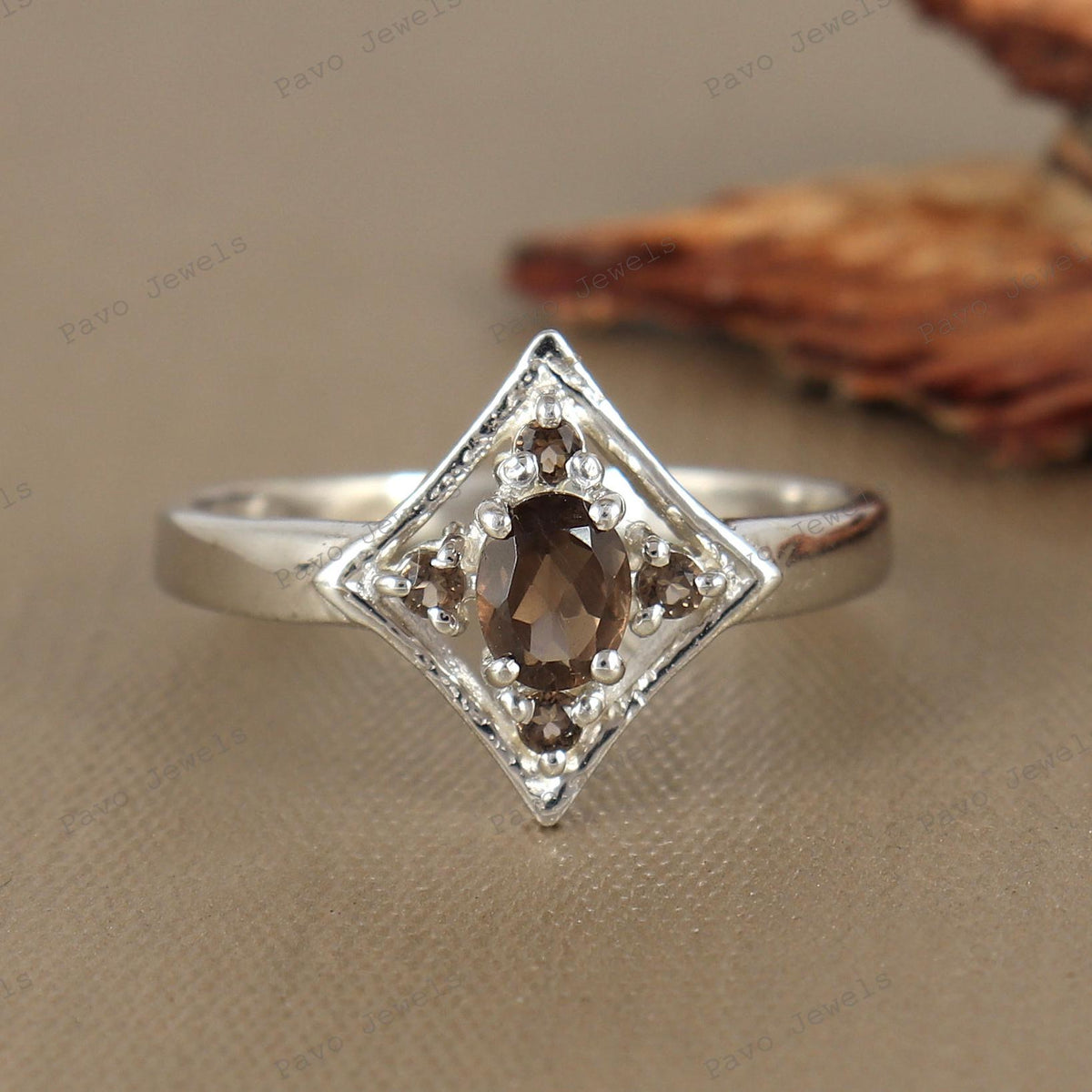 Smoky Quartz Ring: 925 Sterling Silver, Handmade Gemstone Jewelry