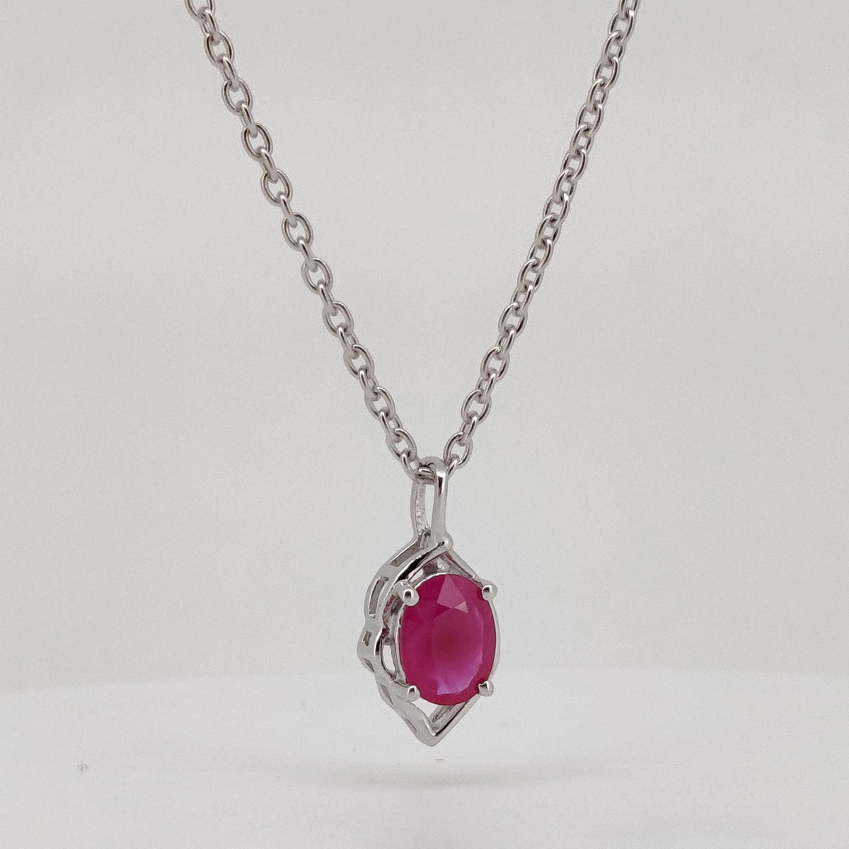 Handmade Ruby Pendant, Sterling Silver Ruby Jewelry, July Birthstone, Women's Gifts For Her