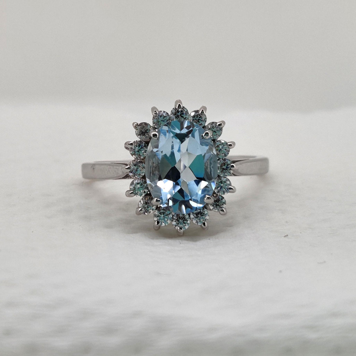 Blue Topaz Ring: Sterling Silver December Birthstone Gift For Her