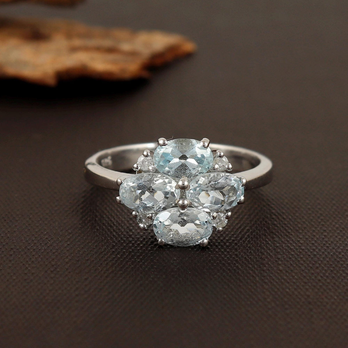 Natural Aquamarine Gemstone Ring-925 Sterling Silver Jewelry-Oval Cut Gemstone-March Birthstone Ring-Aquamarine Jewelry-Gift for Engagement