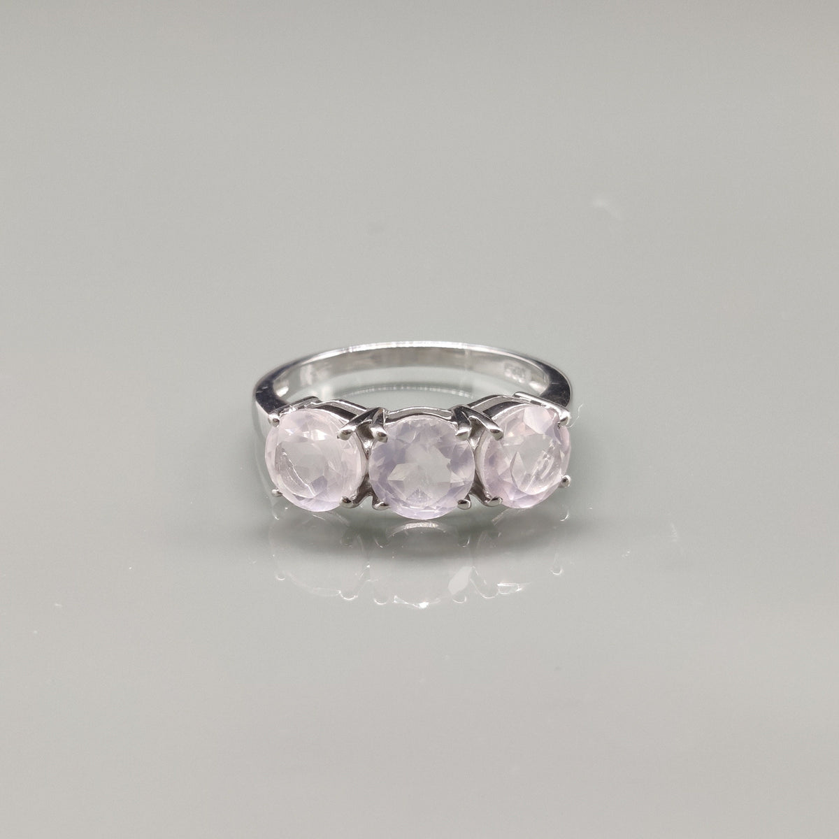 Natural Rose Quartz Ring, Sterling Silver, Handmade Jewelry, Christmas Gifts