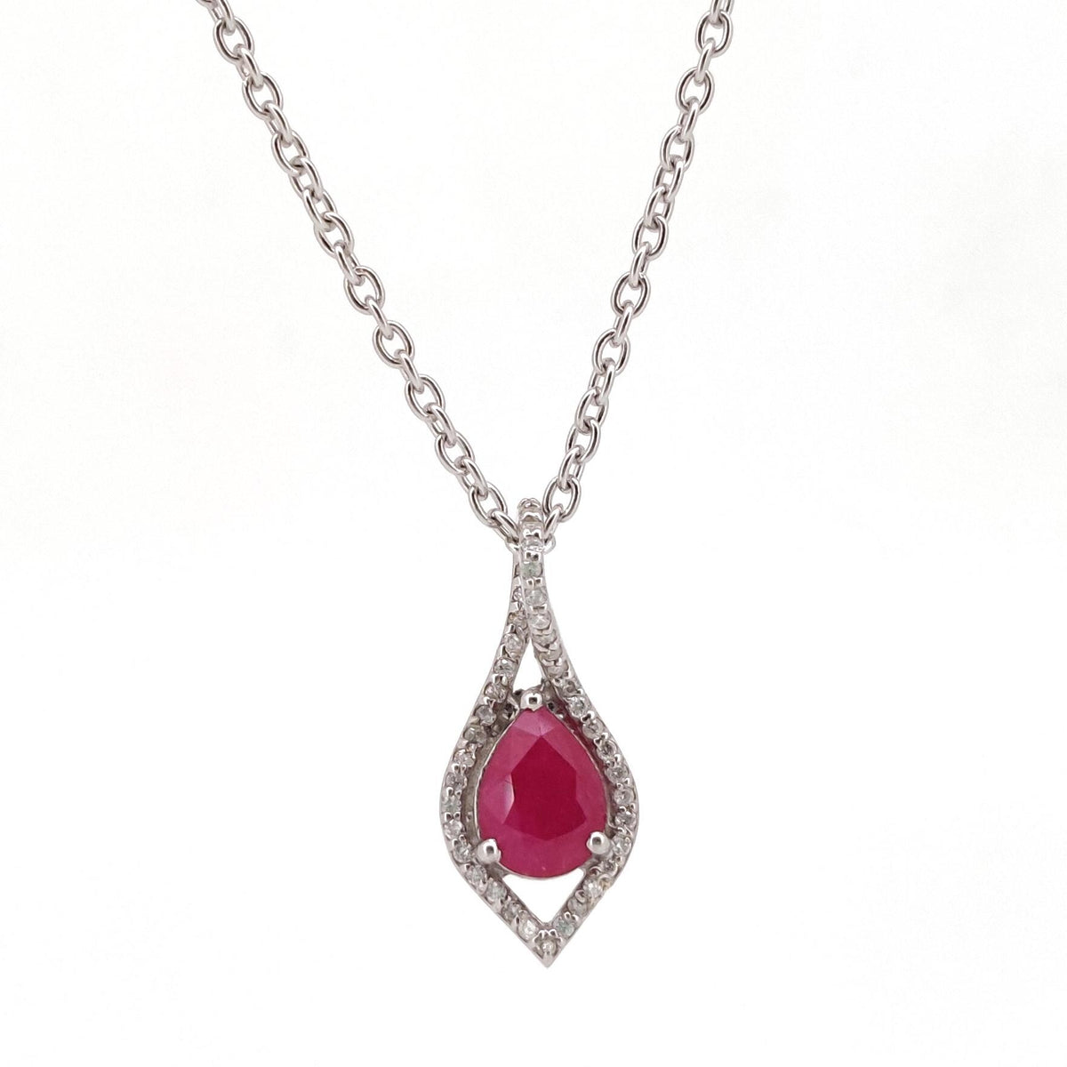 Handmade Ruby Pendant-925 Sterling Silver-July Birthstone-Red Gemstone Jewelry-Anniversary Gift