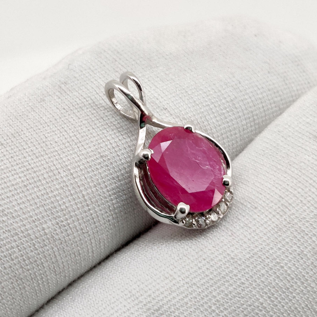 Natural Ruby Pendant-925 Sterling Silver-July Birthstone-Handmade Gemstone Jewelry-Anniversary Gift